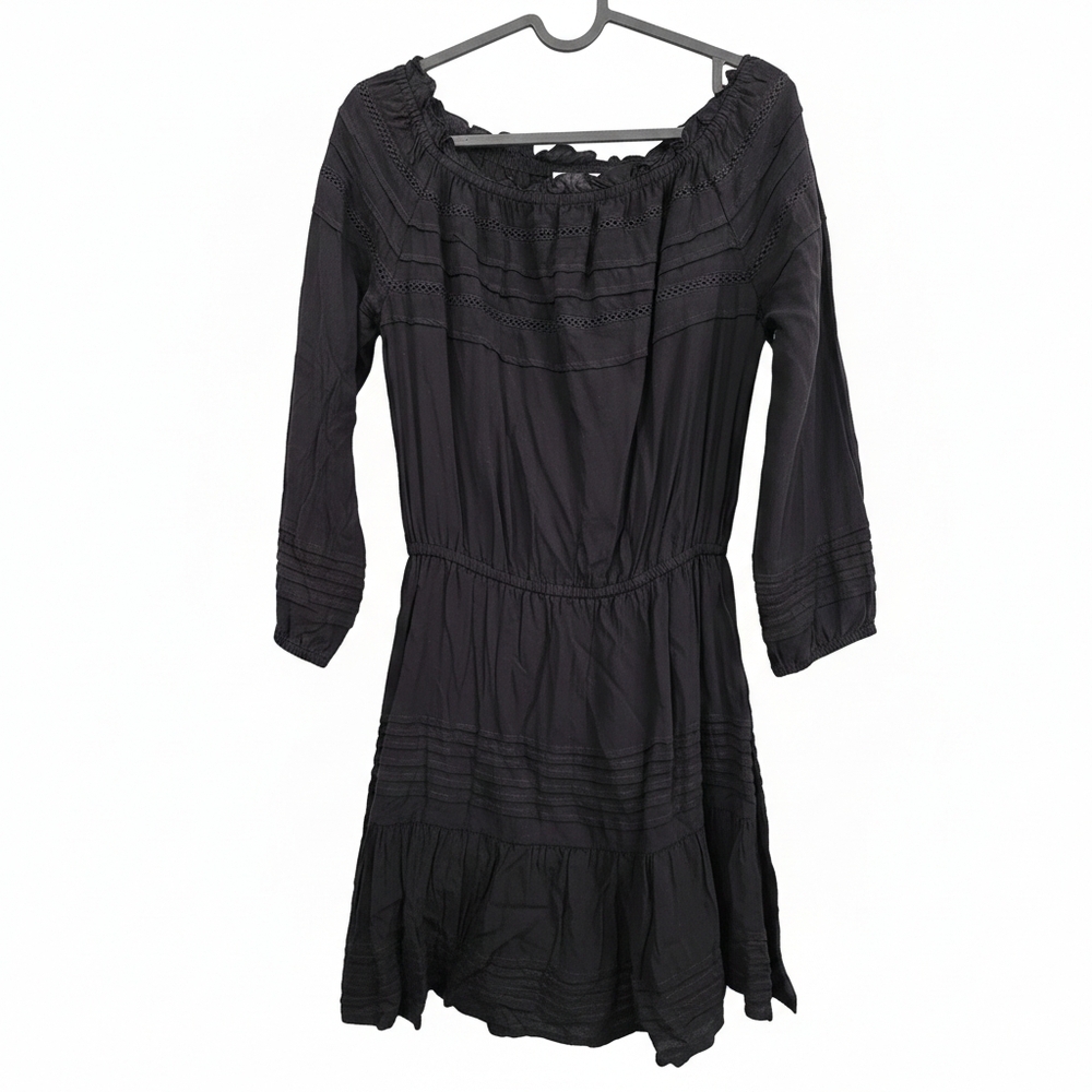 Auguste The Label Chic Black Long Sleeve Mini Dress US4